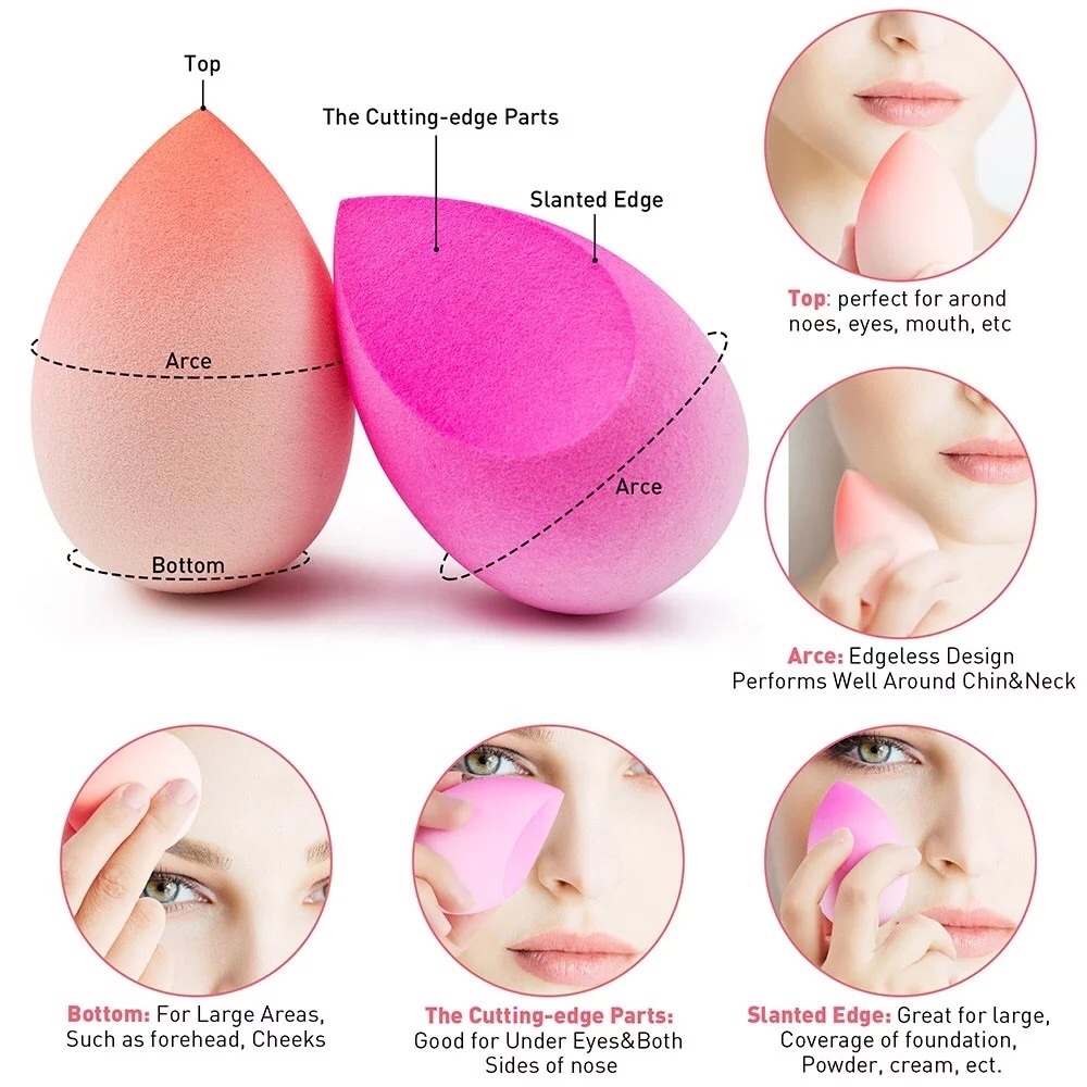 Gradient color beauty blender set